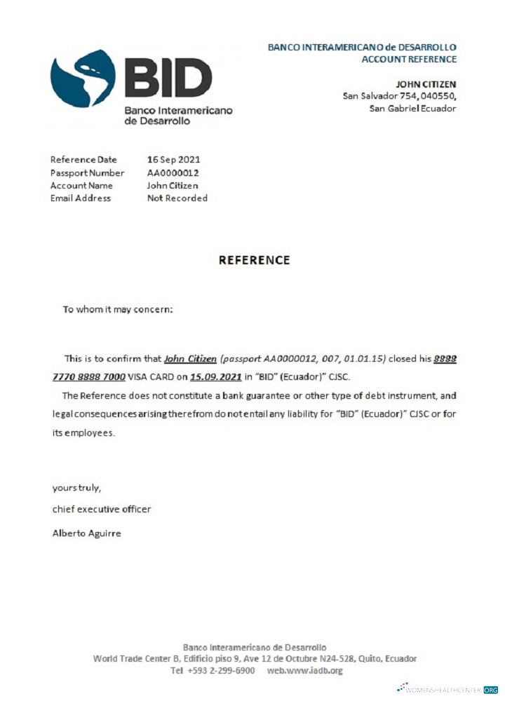 Download Ecuador Banco Interamericano de Desarrollo closure reference Photoshop template